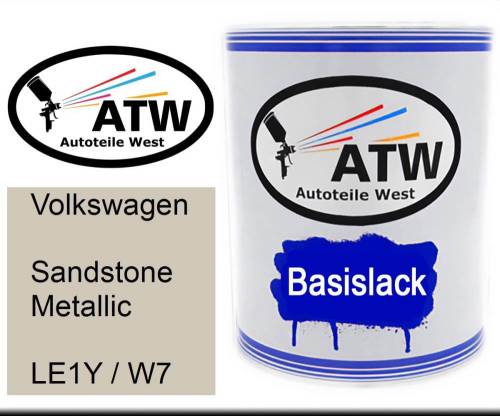 Volkswagen, Sandstone Metallic, LE1Y / W7: 1L Lackdose, von ATW Autoteile West.